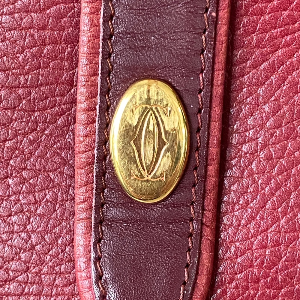 Cartier Burgundy Red Leather Tote - Authentic Vintage Luxury - Picture 6 of 16